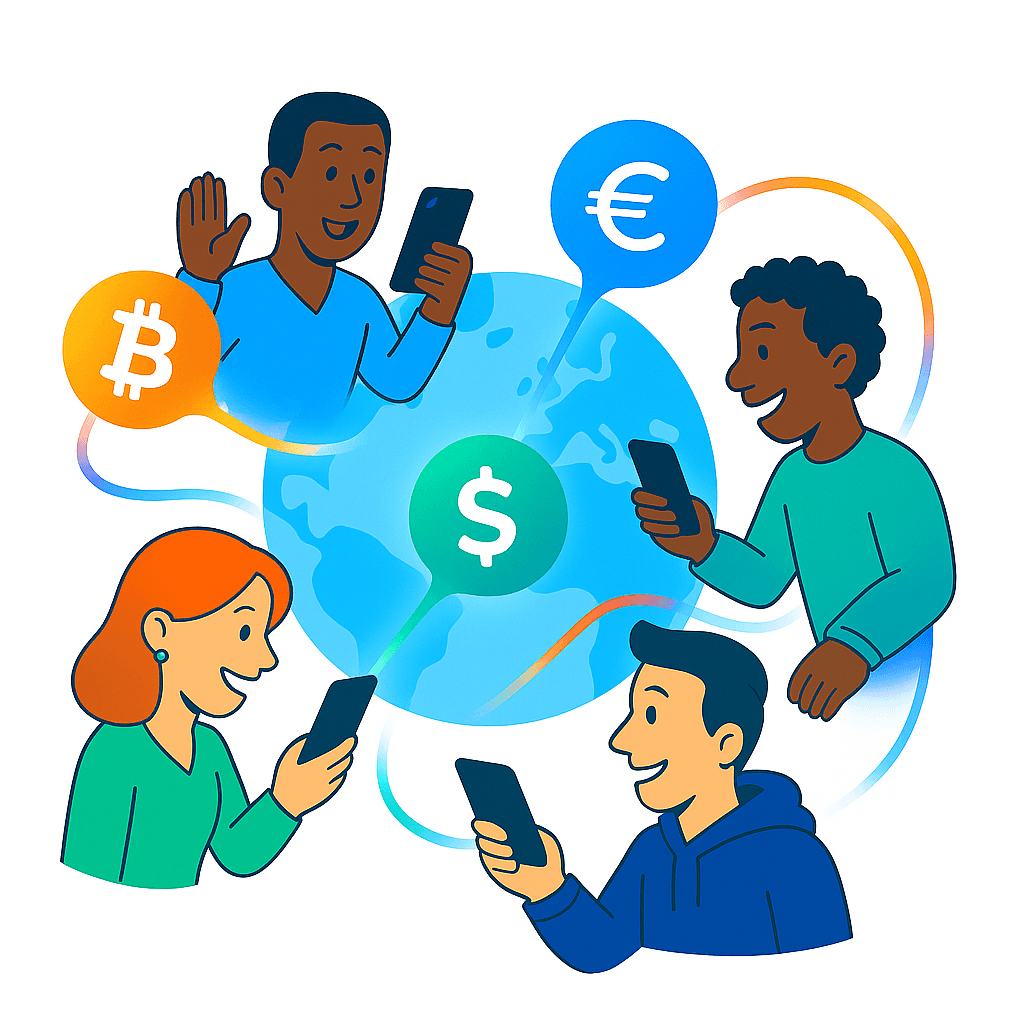 Colorful finance illustration